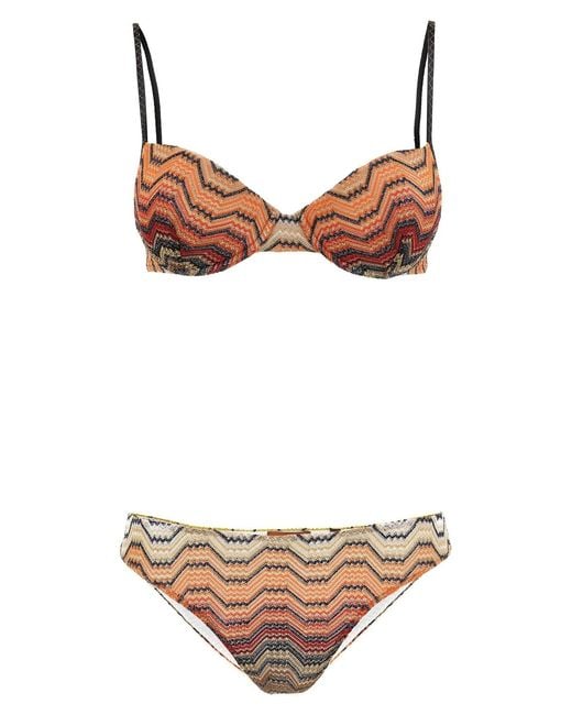 Missoni Multicolor Zigzag Pattern Bikini