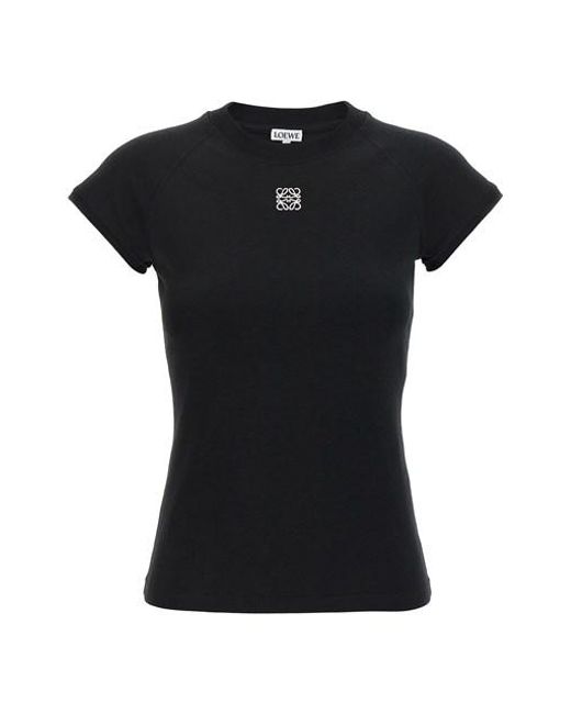 Loewe Black Anagram Embroidery T-Shirt