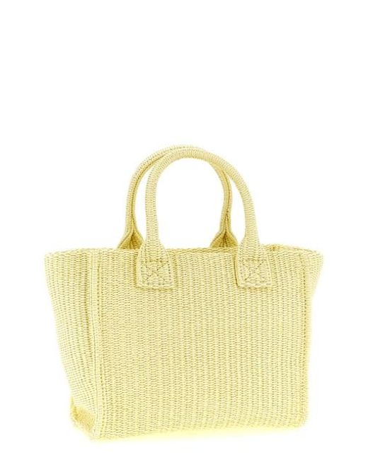 Shopping 'Beach' Mini di Pinko in Yellow