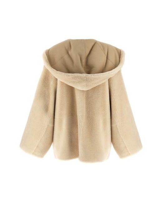 Montone Reversibile di Alberta Ferretti in Natural