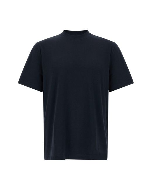 Brioni Blue Logo Embroidery T-shirt for men