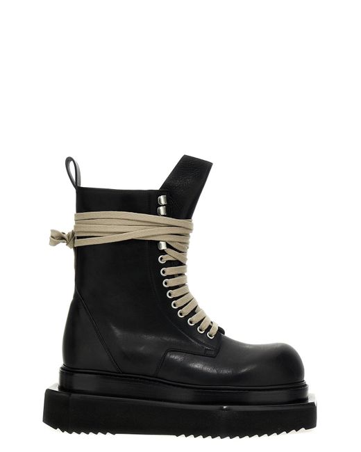 Rick Owens Black 'laceup Turbo Cyclops' Boots for men
