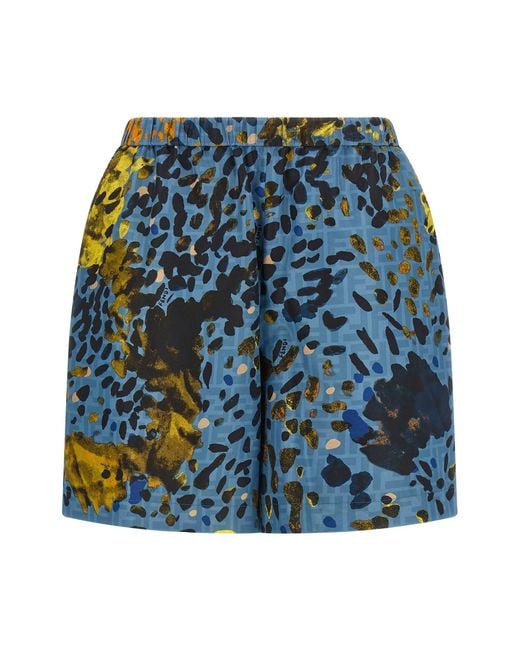 Fendi Blue 'falena' Shorts