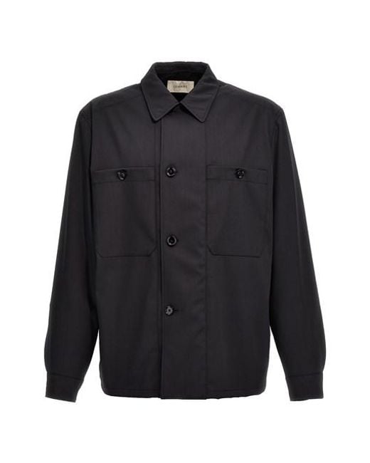 Lemaire Blue Overshirt 'soft Military' for men