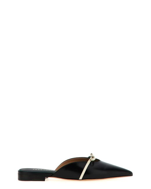 Ferragamo Black 'giulye' Mules
