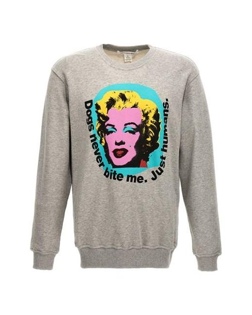 Comme des Garçons Gray 'andy Warhol' Sweatshirt for men