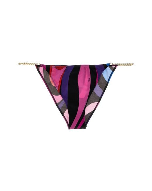 Emilio Pucci Purple Bikini-Slip "Marmo"