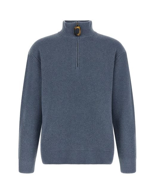J.W. Anderson Blue Half-zip Sweater for men