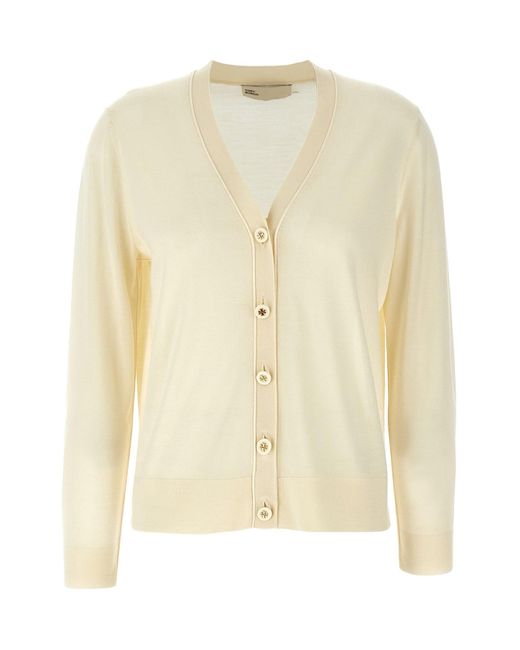 Tory Burch Natural 'simone' Cardigan