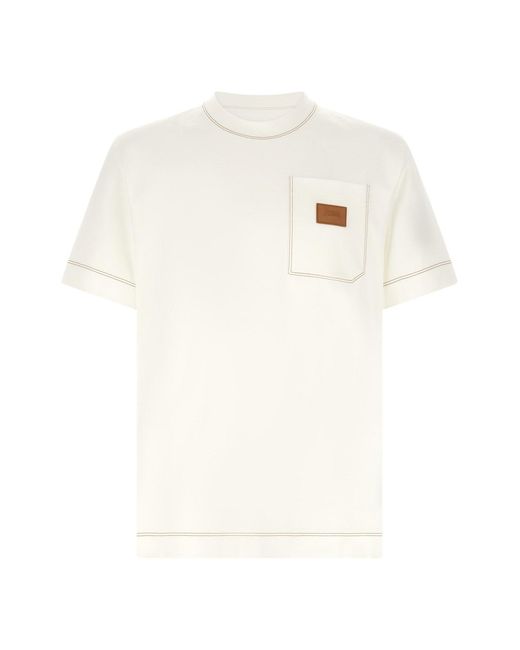 Fendi White T-shirt Patch for men
