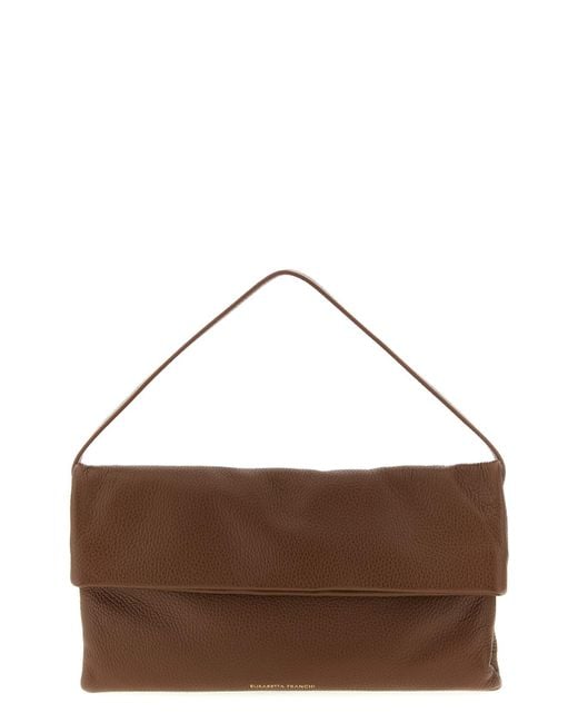 Elisabetta Franchi Brown Umhängetasche Mit Logo