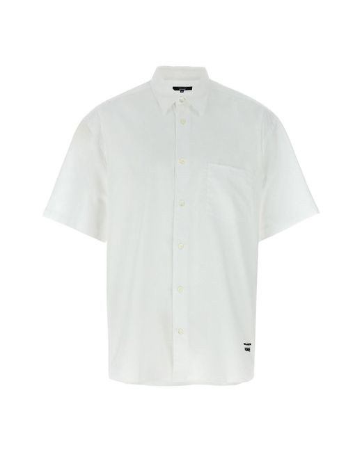 Comme Des Garçons Homme White Logo Embroidery Shirt for men