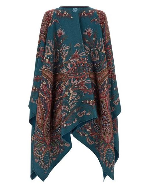 Mantella Paisley Floreale di Etro in Blue