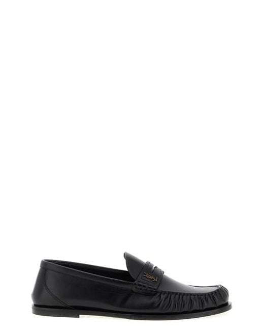 Saint Laurent Black 'laurent' Loafers for men