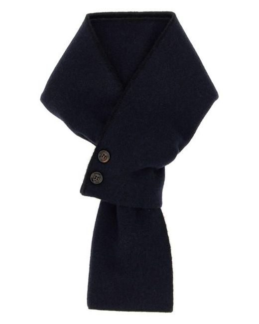 Moorer Blue Cashmere Scarf for men