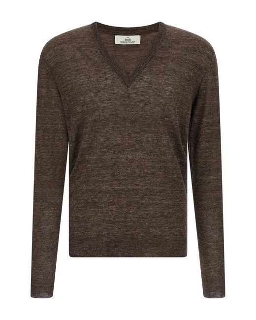 Rivvia Projects Brown Linen And Silk Sweater for men