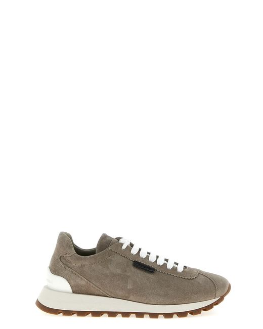 Brunello Cucinelli Multicolor Sneakers Mit Glänzendem Tab