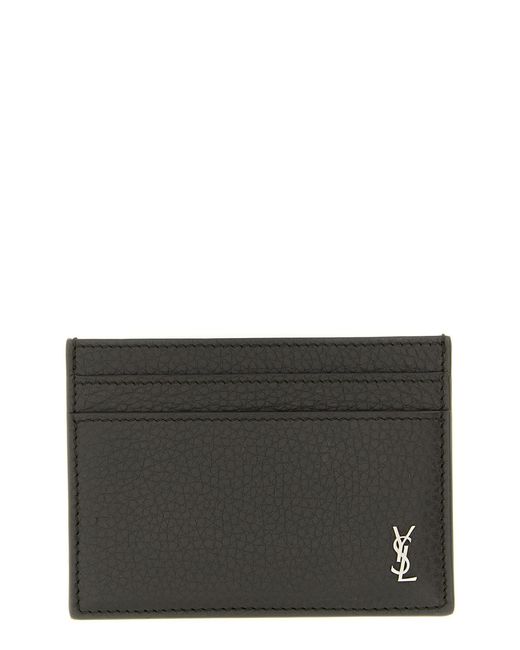 Saint Laurent Black 'tiny Cassandre' Card Holder for men