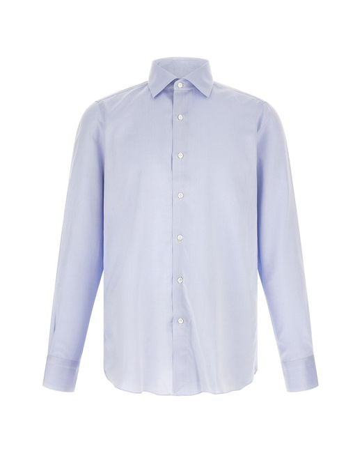 Finamore 1925 Blue 'napoli' Shirt for men