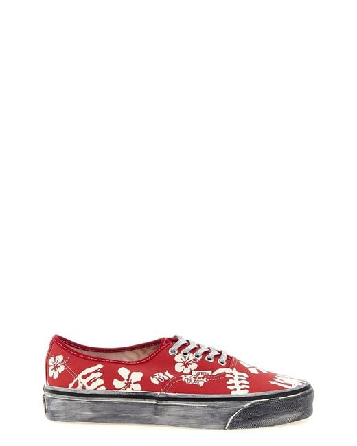 Vans Red 'authentic Premium' Sneakers for men