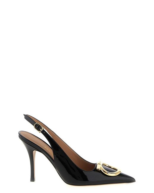 Ferragamo Black 'Sara' Slingback