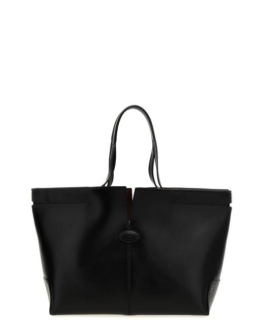 Tod's Black ' Di Bag Folio' Shopping Bag