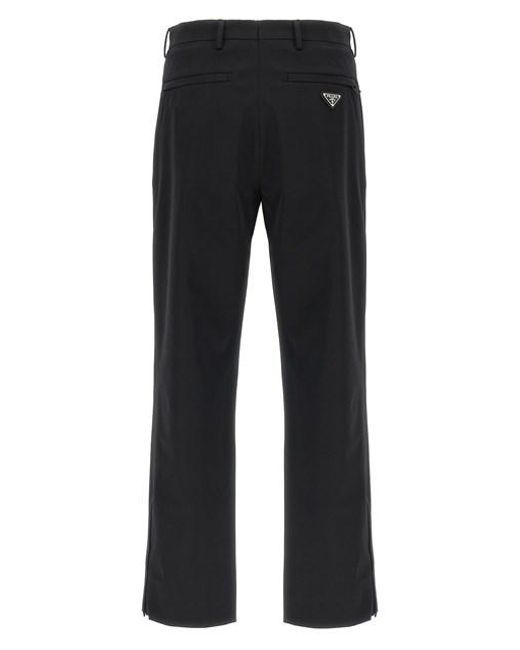 Pantalone techno stretch di Prada in Black da Uomo