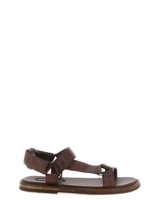 Miu Miu Multicolor Multiple Band Sandals