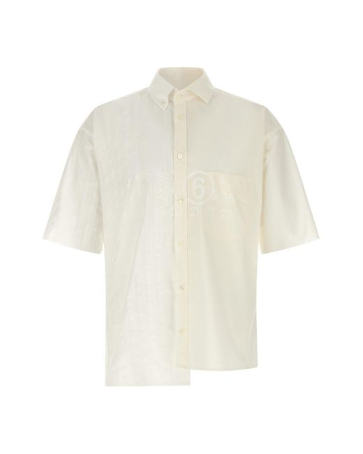 MM6 by Maison Margiela White Bi-material Shirt for men