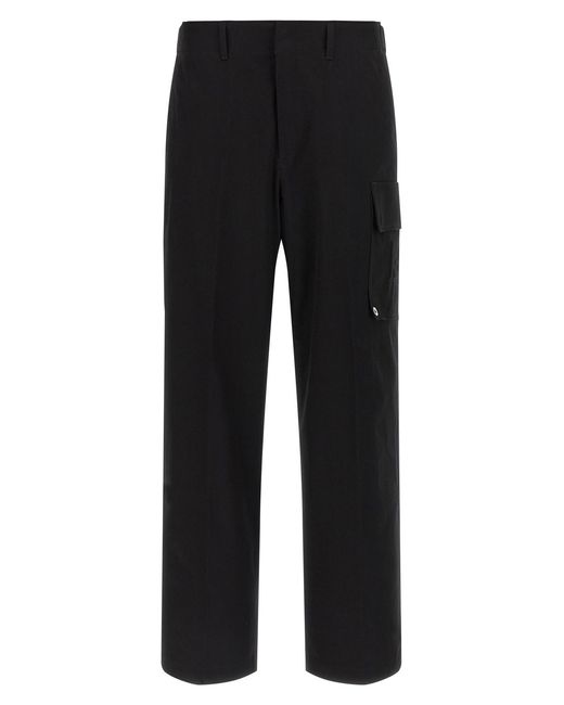 Fendi Black Gabardine Trousers for men