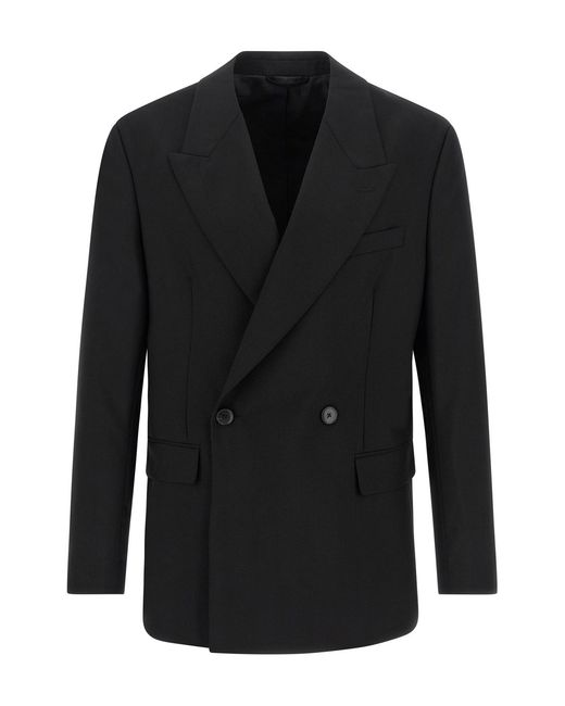 mfpen Black Double-breasted Blazer for men