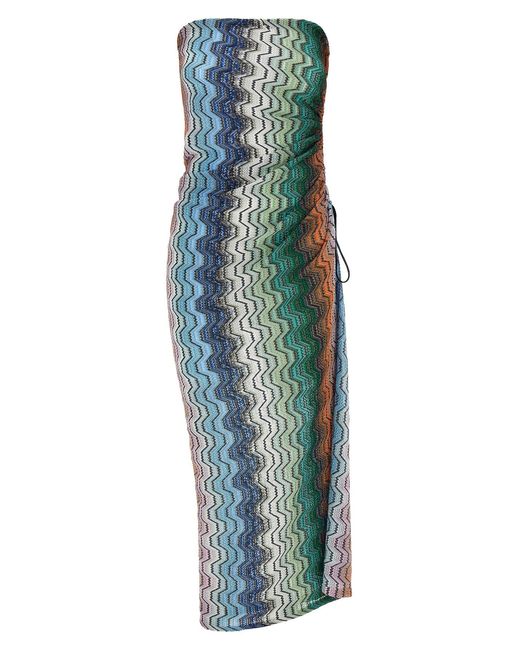 Missoni Green Greek Motif Cover-up Dress