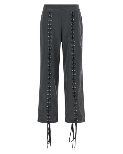 ROTATE BIRGER CHRISTENSEN Black 'lacing' Pants