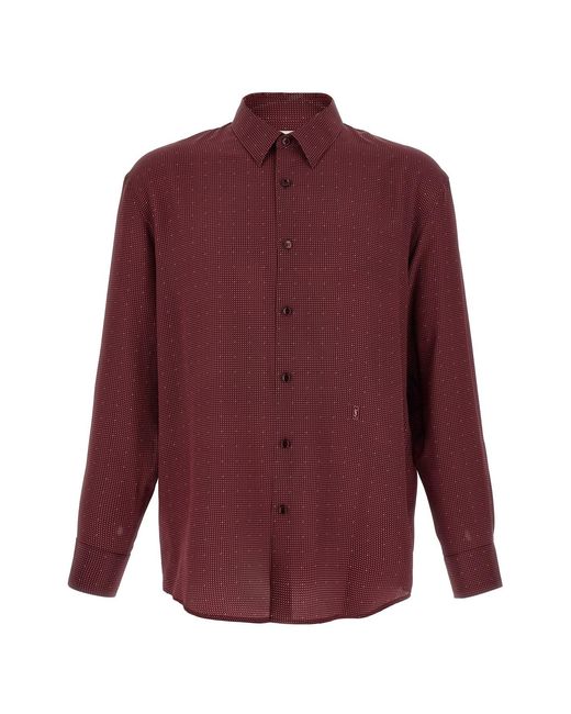 Saint Laurent Purple 'cassandre' Shirt for men