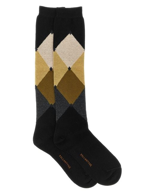 Ballantyne Black 'diamond' Socks