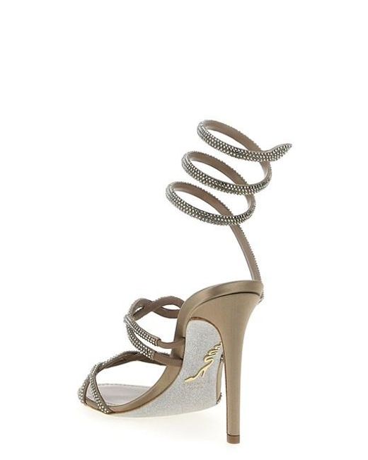 Sandalo 'Braid Cleo' di Rene Caovilla in Metallic