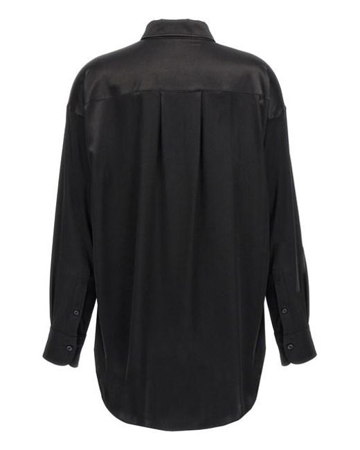 CAMICIA RELAX IN RASO DI SETA STRETCH di Tom Ford in Black