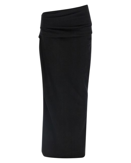 Entire studios Black Stretch Wool Skirt