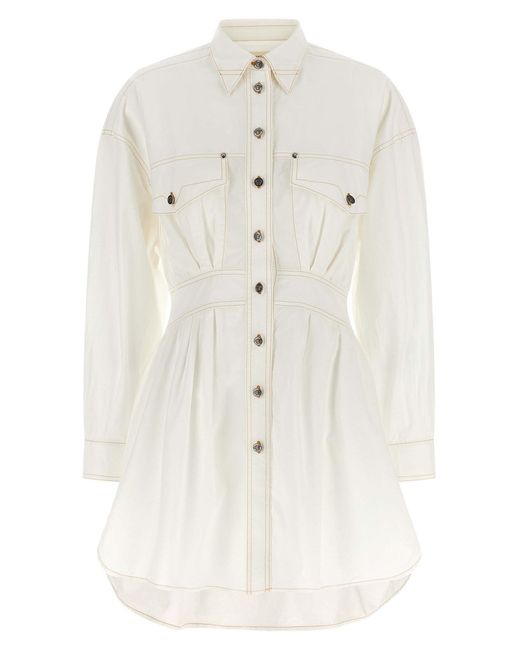 Versace White 'medusa' Shirt Dress