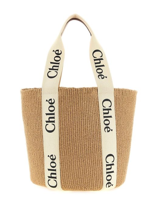 Chloé Natural Chloã 'Woody' Shopping Bag