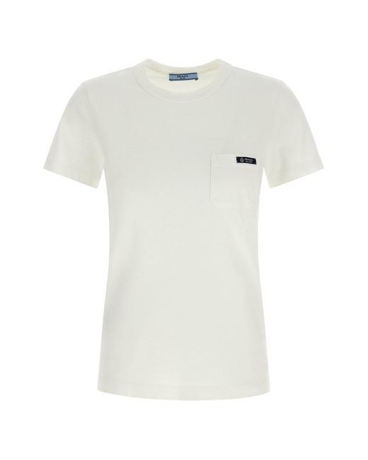 Prada White Pocket T-shirt