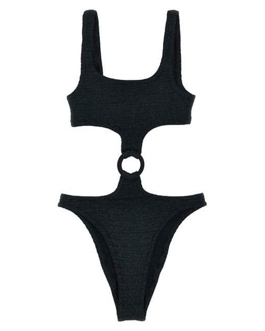 Mc2 Saint Barth Black 'Laurel' One-Piece Swimsuit