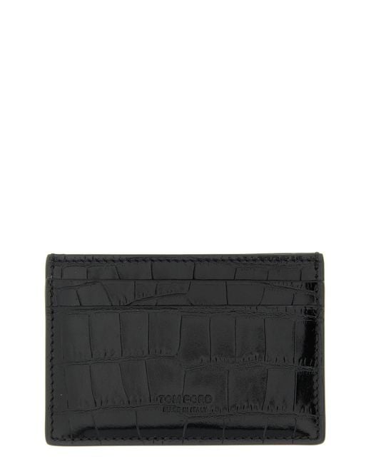 Tom Ford Black 'Exotic Line' Card Holder for men