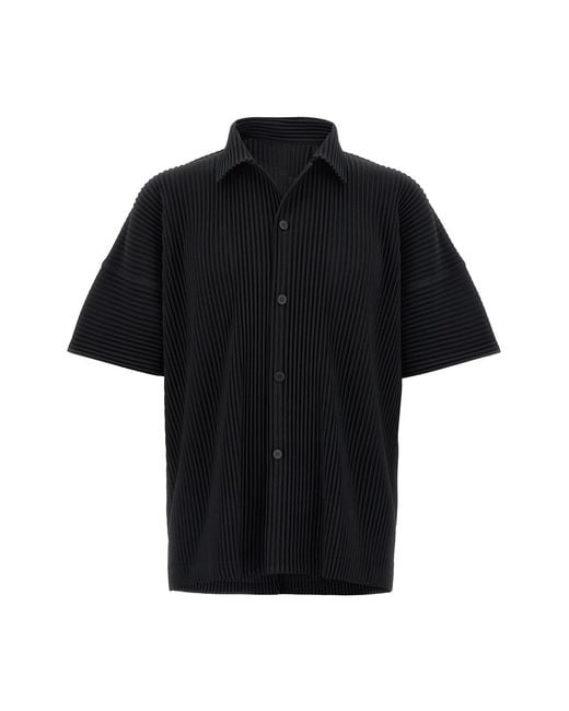 Homme Plissé Issey Miyake Black 'mc April' Shirt for men