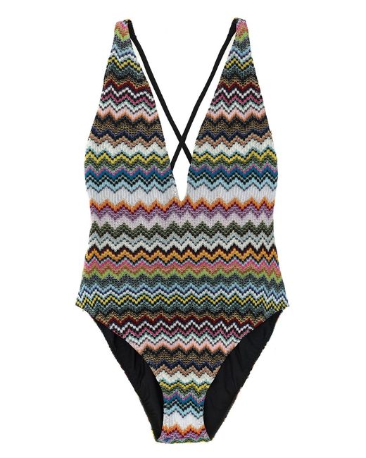 Missoni Multicolor Zigzag One-Piece Swimsuit