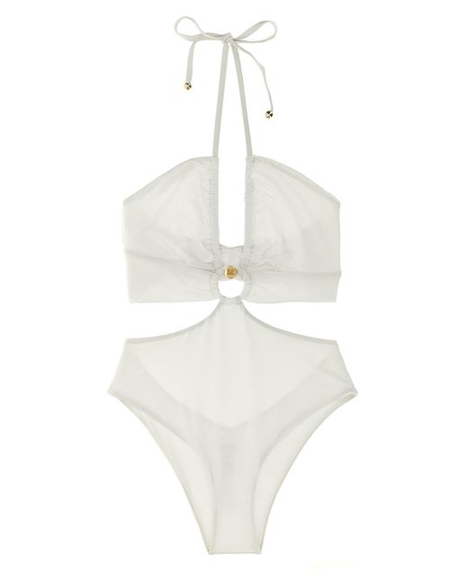 Max Mara White 'cleopatra' One-piece Swimsuit