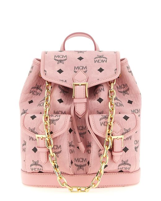MCM Pink 'aren' Mini Backpack