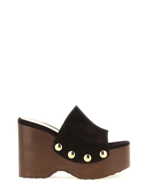 Gianvito Rossi Black 'ardéa' Clog