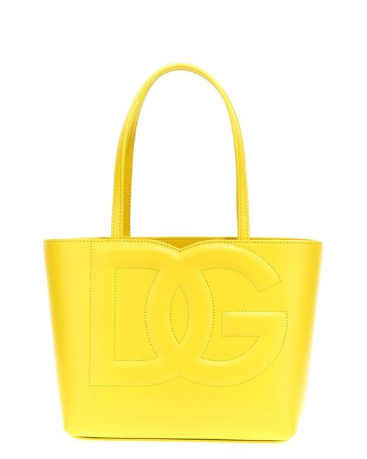 Dolce & Gabbana Yellow Kleine Schopper-Tasche Mit Logo