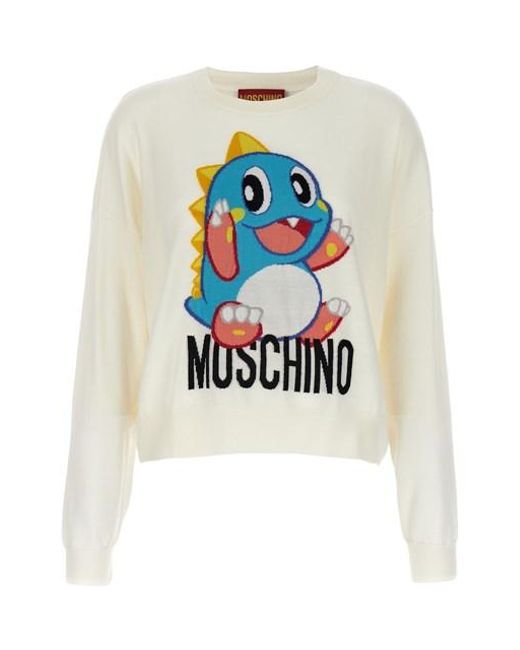 Moschino White 'bubble Bobble' Sweater